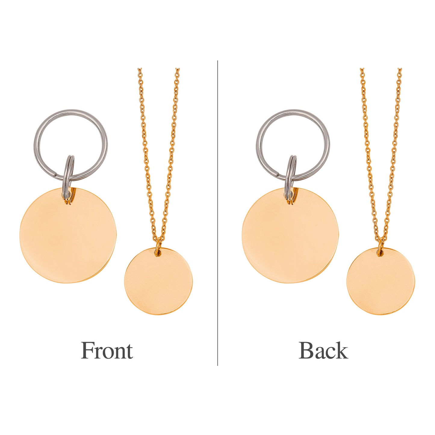 Round Pet Portrait Pet Id Dog Tag and Necklace