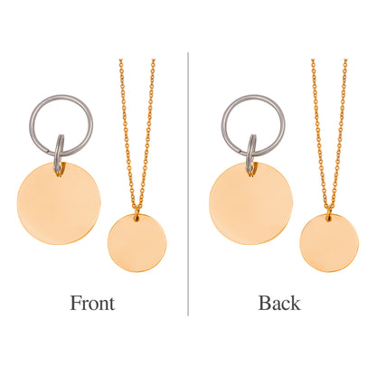 Round Pet Portrait Pet Id Dog Tag and Necklace
