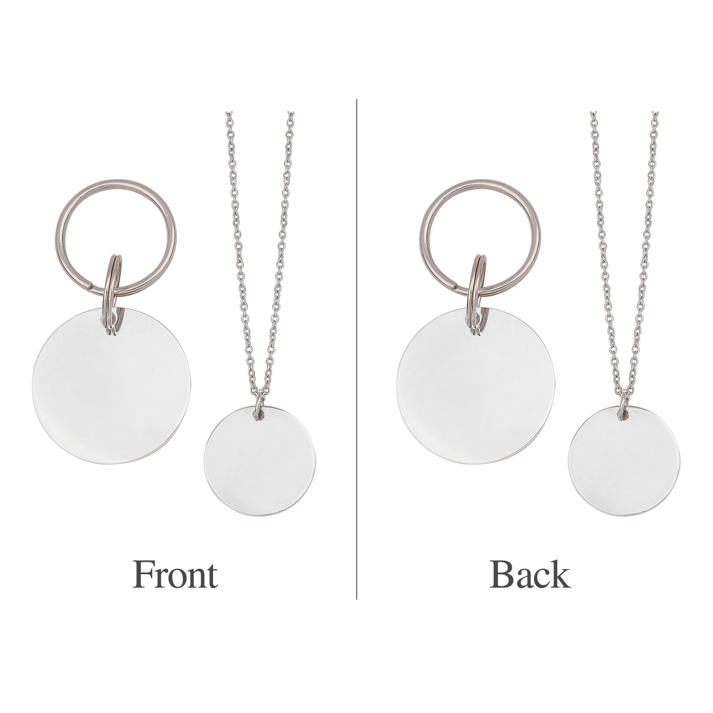 Round Pet Portrait Pet Id Dog Tag and Necklace